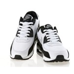 Nike Air Max 90 537384-123 - クラシックなホワイト&ブラックデザイン Nike Air Max 90 537384-123 - ホワイト&ブラック スニーカー、グレースウッシュ付き