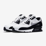 Nike Air Max 90 537384-123 - クラシックなホワイト&ブラックデザイン Nike Air Max 90 537384-123 - ホワイト&ブラック スニーカー、グレースウッシュ付き