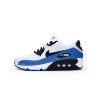 Nike Air Max 90 537384-124 - ホワイト＆ブルー スニーカー、ブラックアクセント付き | アイコニックなデザインと毎日の快適さ