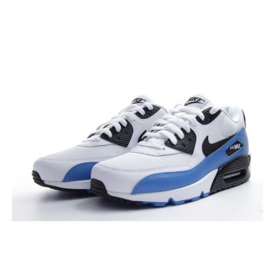 Nike Air Max 90 537384-124 - ホワイト＆ブルー スニーカー、ブラックアクセント付き | アイコニックなデザインと毎日の快適さ