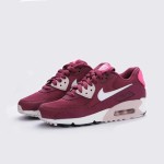 Nike Air Max 90 616730-600 - バーガンディスニーカー Nike Air Max 90 616730-600 - バーガンディスニーカー ピンクとホワイトのアクセント付き