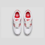 Nike Air Max 90 813150-100 - 個性的なカモフラージュスニーカー Nike Air Max 90 813150-100の赤いカモフラージュとホワイトレザーのディテール