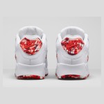 Nike Air Max 90 813150-100 - 個性的なカモフラージュスニーカー Nike Air Max 90 813150-100の赤いカモフラージュとホワイトレザーのディテール