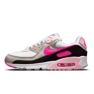 Nike Air Max 90 DM3051-100 - ホワイトスニーカーとホットピンク＆ブラックアクセント | 大胆なスタイル＆日常の快適さ