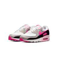 Nike Air Max 90 DM3051-100 - ホワイトスニーカーとホットピンク＆ブラックアクセント | 大胆なスタイル＆日常の快適さ