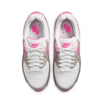 Nike Air Max 90 DM3051-100 - 大胆なアクセントが魅力のホワイトスニーカー Nike Air Max 90 DM3051-100 ホワイトスニーカー、ピンクとブラックのアクセント付き