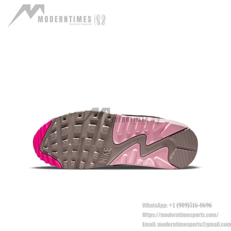 Nike Air Max 90 DM3051-100 - 大胆なアクセントが魅力のホワイトスニーカー Nike Air Max 90 DM3051-100 ホワイトスニーカー、ピンクとブラックのアクセント付き