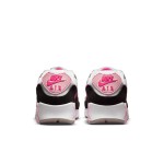 Nike Air Max 90 DM3051-100 - 大胆なアクセントが魅力のホワイトスニーカー Nike Air Max 90 DM3051-100 ホワイトスニーカー、ピンクとブラックのアクセント付き