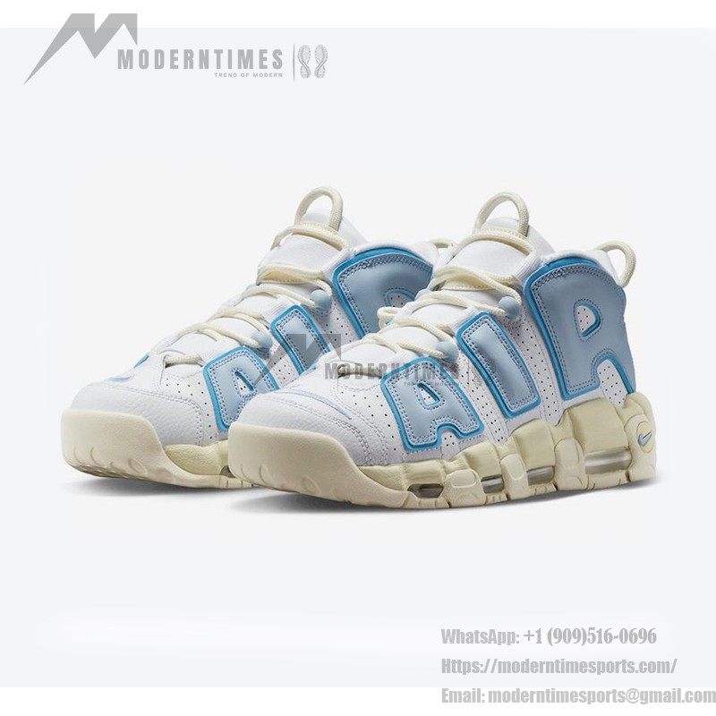 Nike Air More Uptempo White/Light Blue レトロバスケットボールシューズ クラシックなAIRデザインを備えた Nike Air More Uptempo White/Light Blue レトロバスケットボールシューズ