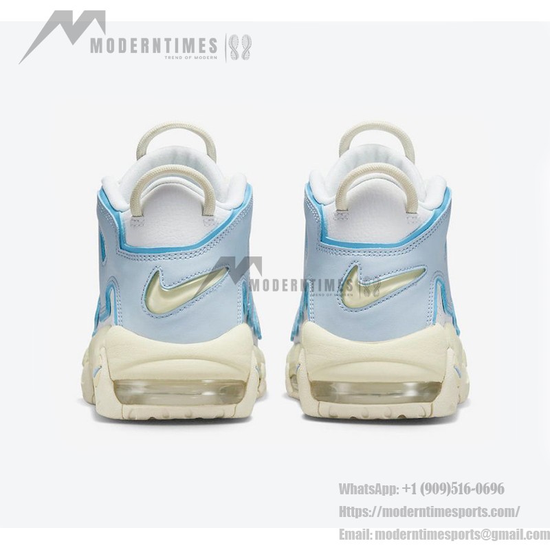 Nike Air More Uptempo White/Light Blue レトロバスケットボールシューズ クラシックなAIRデザインを備えた Nike Air More Uptempo White/Light Blue レトロバスケットボールシューズ