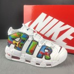 ナイキ エア モア アップテンポ “ピース・ラブ・スウッシュ” DM8150-100 メンズ アスレチック スニーカー ナイキ エア モア アップテンポ “ピース・ラブ・スウッシュ” DM8150-100 クラシック バスケットボール シューズ メンズ アスレチック スニーカー