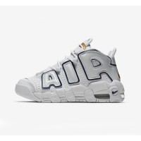 ナイキ Air More Uptempo GS ホワイト＆ネイビー ユース クラシック レトロ バスケットボールシューズ | 快適性と耐久性 | 415082-109