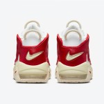 Nike Air More Uptempo White/Red レトロバスケットボールシューズ FN3497-100 クラシックなAIRブランディングを備えたNike Air More Uptempo White/Red レトロバスケットボールシューズ (モデル: FN3497-100)