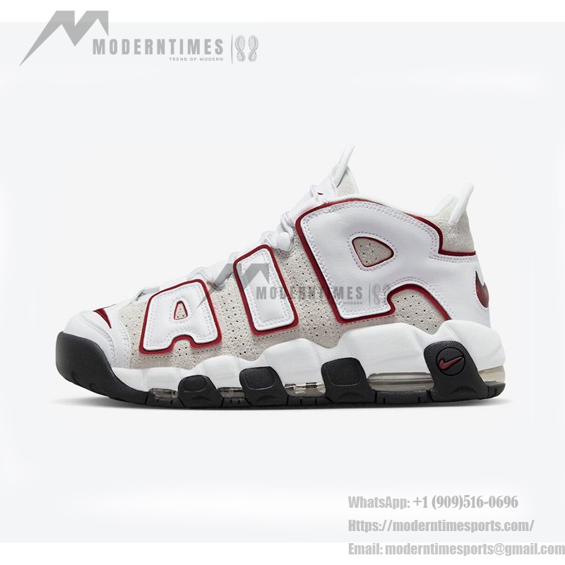 Nike Air More Uptempo White/Team Red レトロバスケットボールシューズ クラシックなAIRデザインを備えた Nike Air More Uptempo White/Team Red レトロバスケットボールシューズ