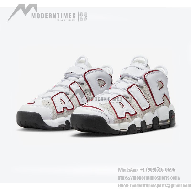 Nike Air More Uptempo White/Team Red レトロバスケットボールシューズ クラシックなAIRデザインを備えた Nike Air More Uptempo White/Team Red レトロバスケットボールシューズ