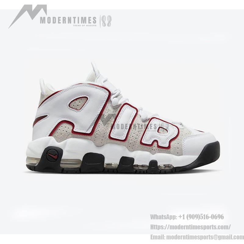 Nike Air More Uptempo White/Team Red レトロバスケットボールシューズ クラシックなAIRデザインを備えた Nike Air More Uptempo White/Team Red レトロバスケットボールシューズ
