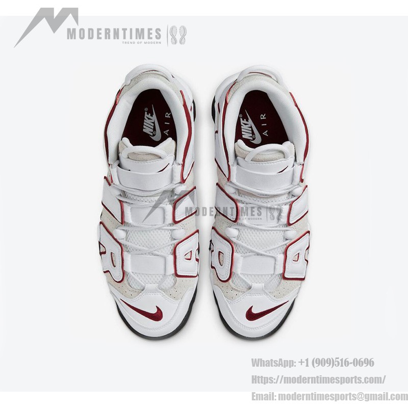 Nike Air More Uptempo White/Team Red レトロバスケットボールシューズ クラシックなAIRデザインを備えた Nike Air More Uptempo White/Team Red レトロバスケットボールシューズ