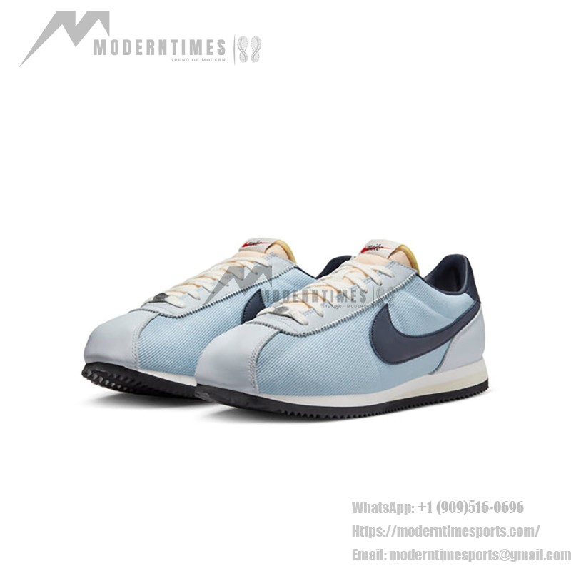 Nike Cortez Denim Blue HF0100-400 Nike Cortez Denim Blue HF0100-400 - Denim Blue Sneakers with Navy Details