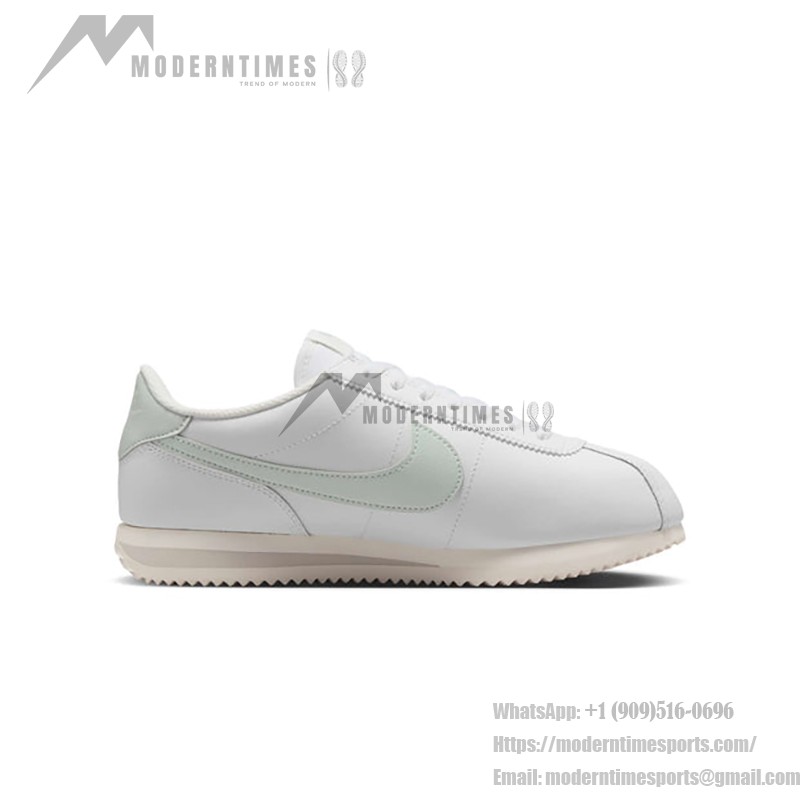 Nike Cortez Summit White Mint スニーカー Nike Cortez Leather Summit White Mint Light Bone DN1791-106 - ミントアクセント付きクラシックホワイトスニーカー