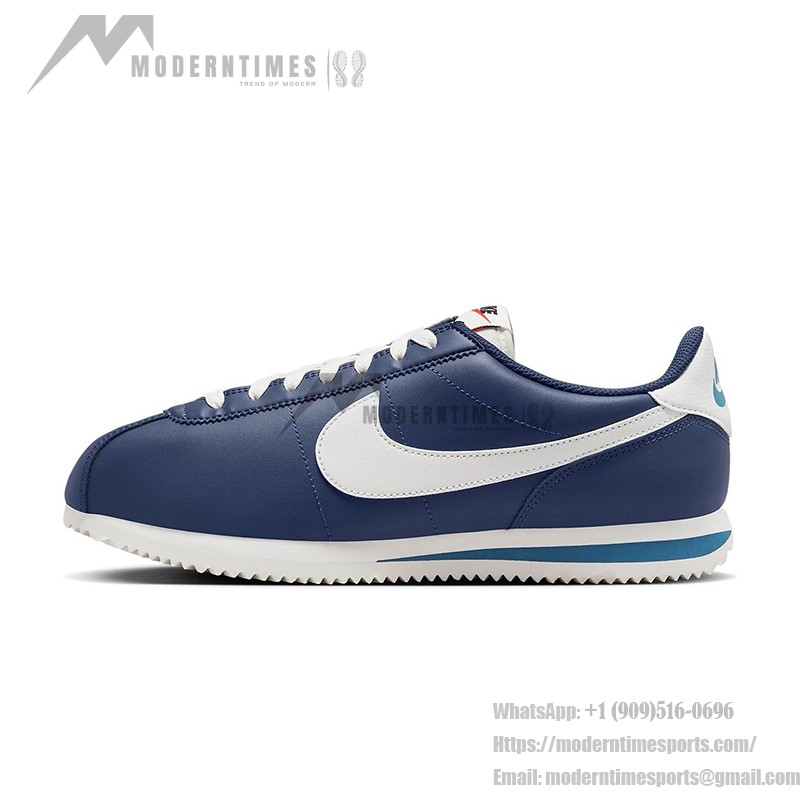 Nike Cortez Midnight Navy DM4044-400 - Classic Navy Sneakers Nike Cortez Midnight Navy DM4044-400 - Navy and White Retro Sneakers