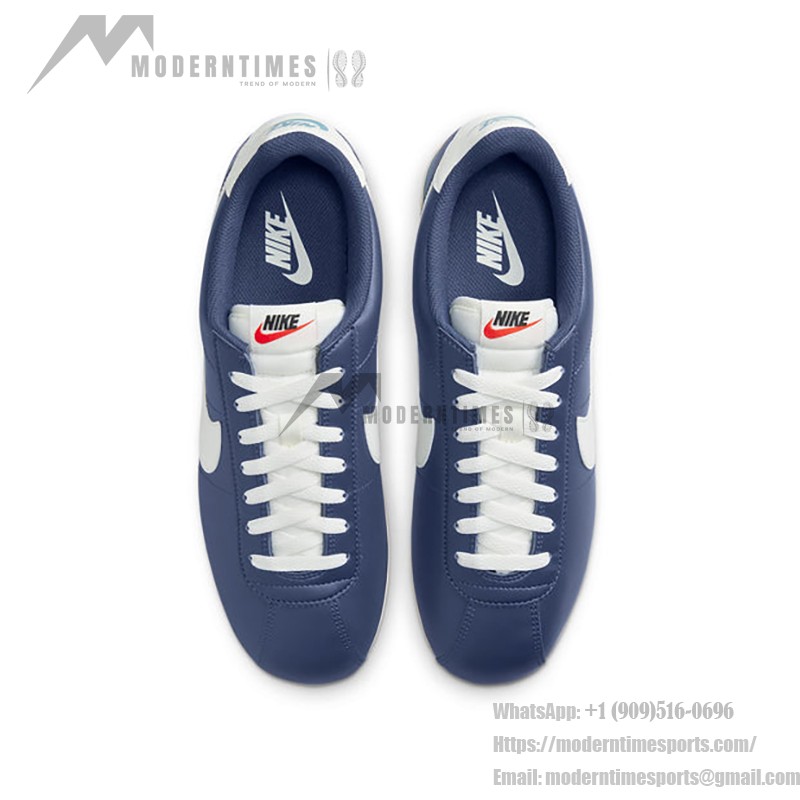 Nike Cortez Midnight Navy DM4044-400 - Classic Navy Sneakers Nike Cortez Midnight Navy DM4044-400 - Navy and White Retro Sneakers
