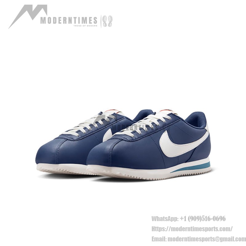 Nike Cortez Midnight Navy DM4044-400 - Classic Navy Sneakers Nike Cortez Midnight Navy DM4044-400 - Navy and White Retro Sneakers