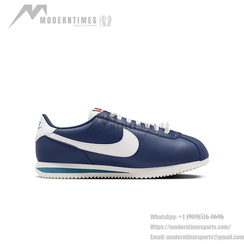 Nike Cortez Midnight Navy DM4044-400 - Classic Navy Sneakers Nike Cortez Midnight Navy DM4044-400 - Navy and White Retro Sneakers