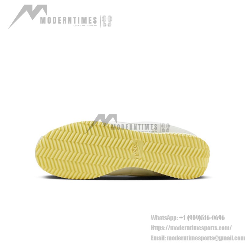 Nike Cortez Pale Yellow HF6410-118 Nike Cortez Pale Yellow HF6410-118 - Timeless White Sneakers with Soft Yellow Accents