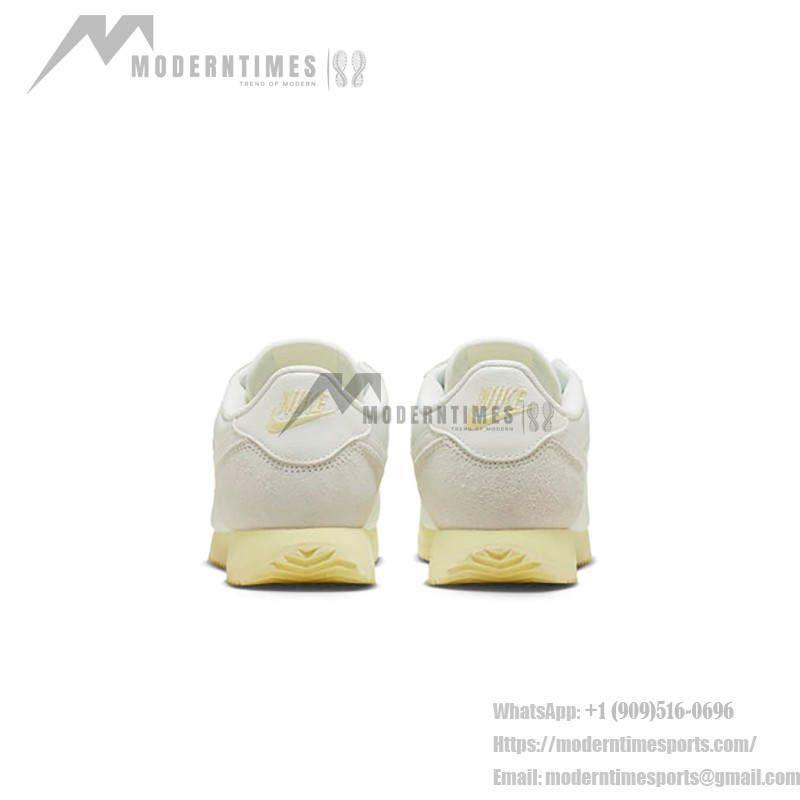 Nike Cortez Pale Yellow HF6410-118 Nike Cortez Pale Yellow HF6410-118 - Timeless White Sneakers with Soft Yellow Accents