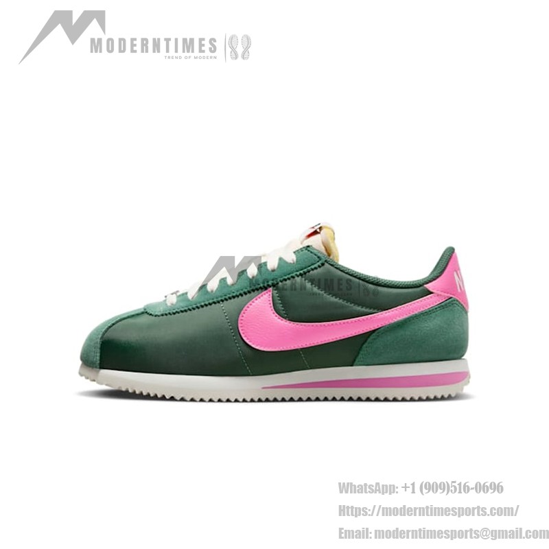 Nike Cortez TXT Watermelonスニーカー - グリーンとピンクのレトロデザイン Nike Cortez TXT Watermelon HF9994-300 - 鮮やかなグリーンとピンクのスニーカー