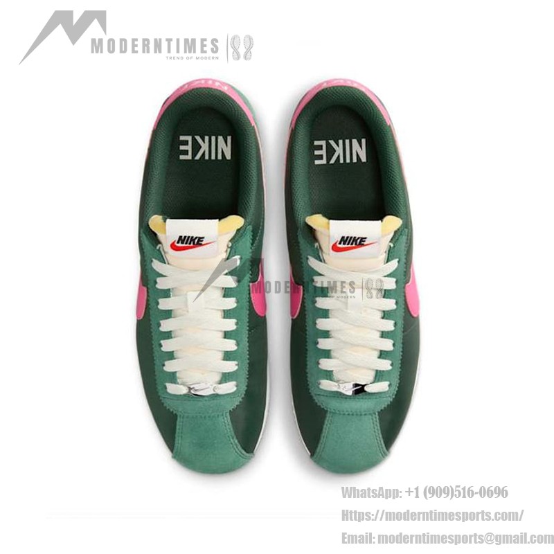 Nike Cortez TXT Watermelonスニーカー - グリーンとピンクのレトロデザイン Nike Cortez TXT Watermelon HF9994-300 - 鮮やかなグリーンとピンクのスニーカー