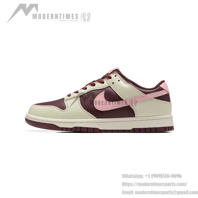 Nike Dunk Low "Night Maroon & Medium Soft Pink" DR9705-100 スタイリッシュなスニーカー Nike Dunk Low "Night Maroon & Medium Soft Pink" DR9705-100 側面ビュー