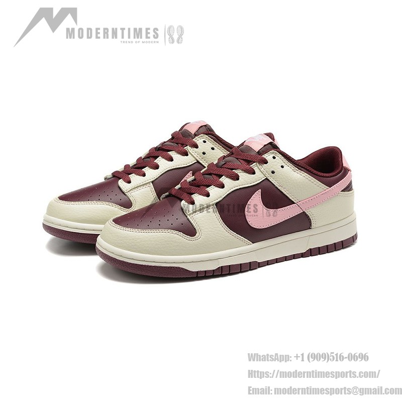 Nike Dunk Low "Night Maroon & Medium Soft Pink" DR9705-100 スタイリッシュなスニーカー Nike Dunk Low "Night Maroon & Medium Soft Pink" DR9705-100 側面ビュー
