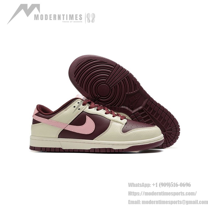 Nike Dunk Low "Night Maroon & Medium Soft Pink" DR9705-100 スタイリッシュなスニーカー Nike Dunk Low "Night Maroon & Medium Soft Pink" DR9705-100 側面ビュー