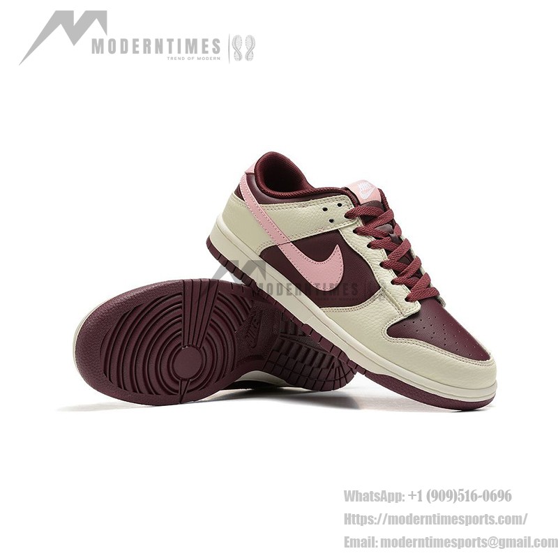 Nike Dunk Low "Night Maroon & Medium Soft Pink" DR9705-100 スタイリッシュなスニーカー Nike Dunk Low "Night Maroon & Medium Soft Pink" DR9705-100 側面ビュー