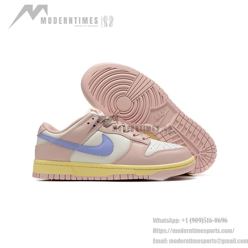 Nike Dunk Low "Pink Oxford" DD1503-601 スタイリッシュなピンクスニーカー Nike Dunk Low "Pink Oxford" DD1503-601 パステルピンクスニーカーのサイドビュー