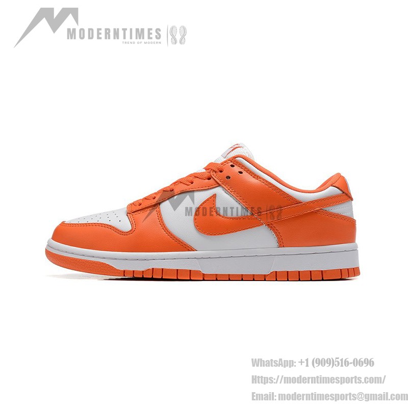 Nike Dunk Low "Syracuse" CU1726-101 ストリートスタイルと日常使いに最適な鮮やかなオレンジと白のスニーカー Nike Dunk Low "Syracuse" CU1726-101 オレンジと白のスニーカーサイドビュー