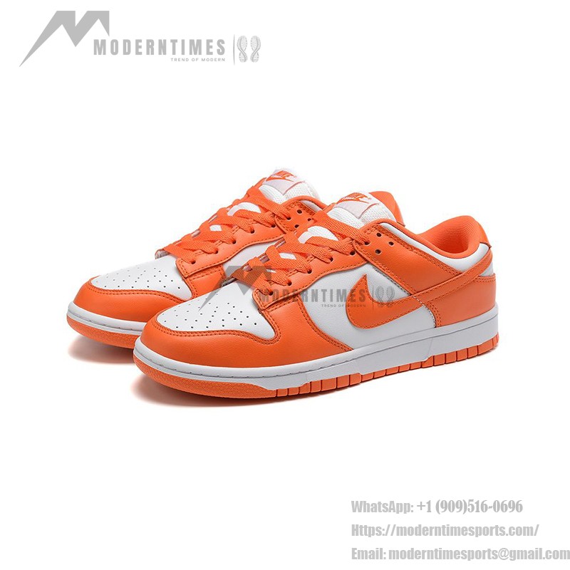 Nike Dunk Low "Syracuse" CU1726-101 ストリートスタイルと日常使いに最適な鮮やかなオレンジと白のスニーカー Nike Dunk Low "Syracuse" CU1726-101 オレンジと白のスニーカーサイドビュー
