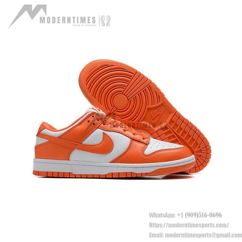 Nike Dunk Low "Syracuse" CU1726-101 ストリートスタイルと日常使いに最適な鮮やかなオレンジと白のスニーカー Nike Dunk Low "Syracuse" CU1726-101 オレンジと白のスニーカーサイドビュー