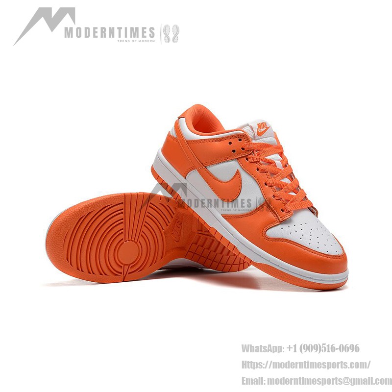Nike Dunk Low "Syracuse" CU1726-101 ストリートスタイルと日常使いに最適な鮮やかなオレンジと白のスニーカー Nike Dunk Low "Syracuse" CU1726-101 オレンジと白のスニーカーサイドビュー