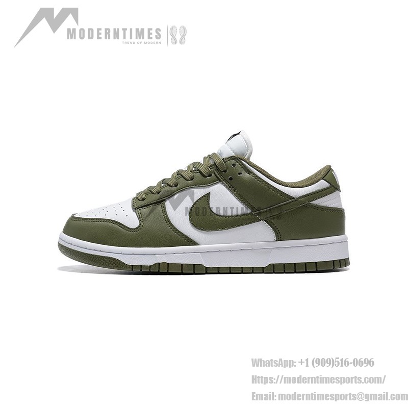 Nike Dunk Low WMNS "Medium Olive" スタイリッシュな女性向けスニーカー Nike Dunk Low WMNS "Medium Olive" レディース オリーブグリーン ホワイト スニーカー
