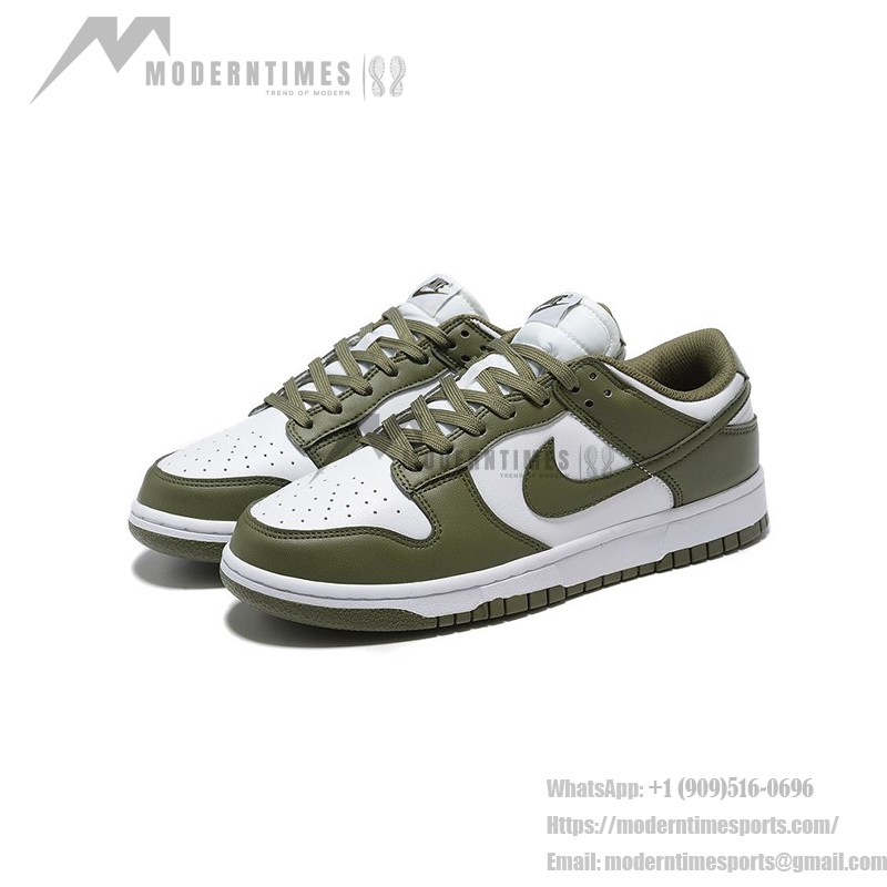 Nike Dunk Low WMNS "Medium Olive" スタイリッシュな女性向けスニーカー Nike Dunk Low WMNS "Medium Olive" レディース オリーブグリーン ホワイト スニーカー