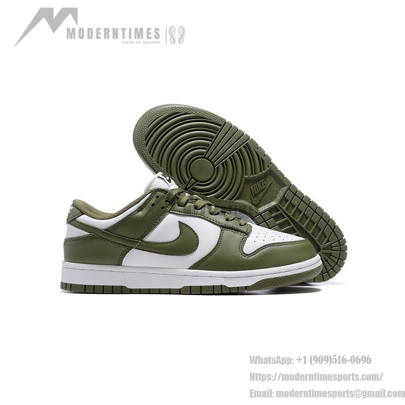 Nike Dunk Low WMNS "Medium Olive" スタイリッシュな女性向けスニーカー Nike Dunk Low WMNS "Medium Olive" レディース オリーブグリーン ホワイト スニーカー
