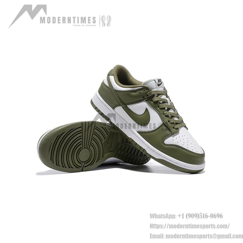 Nike Dunk Low WMNS "Medium Olive" スタイリッシュな女性向けスニーカー Nike Dunk Low WMNS "Medium Olive" レディース オリーブグリーン ホワイト スニーカー