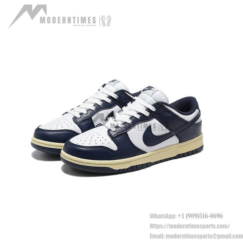 Nike Dunk Low WMNS “Vintage Navy” スタイリッシュなレトロレディーススニーカー Nike Dunk Low WMNS “Vintage Navy” レディース レトロネイビースニーカー