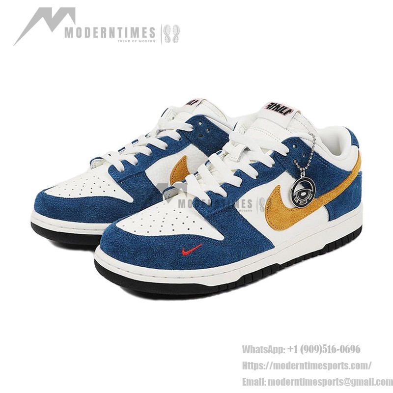 Nike Kasina x Dunk Low '80s Bus' - 限定版レトロコラボスニーカー Nike Kasina x Dunk Low '80s Bus' CZ6501-100 - Sail、Gold、Blueのレトロバスコラボスニーカー