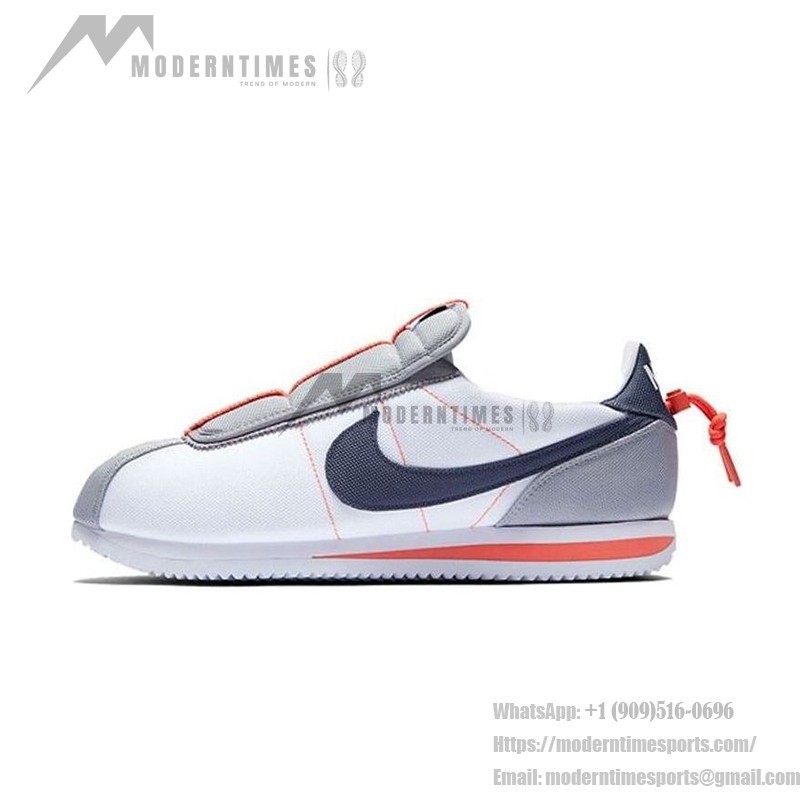 Nike Kendrick Lamar x Cortez Basic Slip House Shoes AV2950-100 Nike Kendrick Lamar x Cortez Basic Slip House Shoes AV2950-100 - ホワイト、ネイビー、オレンジのスリップオンスニーカー