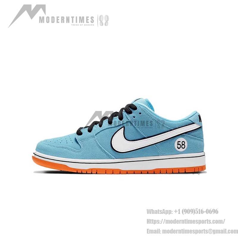 Nike SB Dunk Low "Gulf" BQ6817-401 - Bold and Durable Skate Shoes with Iconic Colors Nike SB Dunk Low "Gulf" Skate Shoes BQ6817-401 - Iconic Gulf Racing Colorway