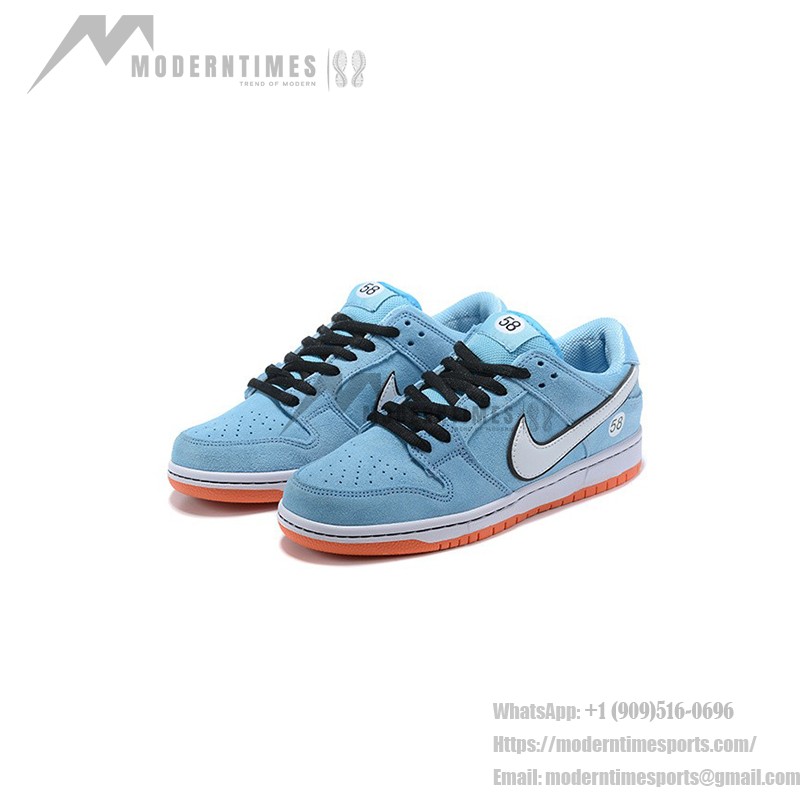 Nike SB Dunk Low "Gulf" BQ6817-401 - Bold and Durable Skate Shoes with Iconic Colors Nike SB Dunk Low "Gulf" Skate Shoes BQ6817-401 - Iconic Gulf Racing Colorway