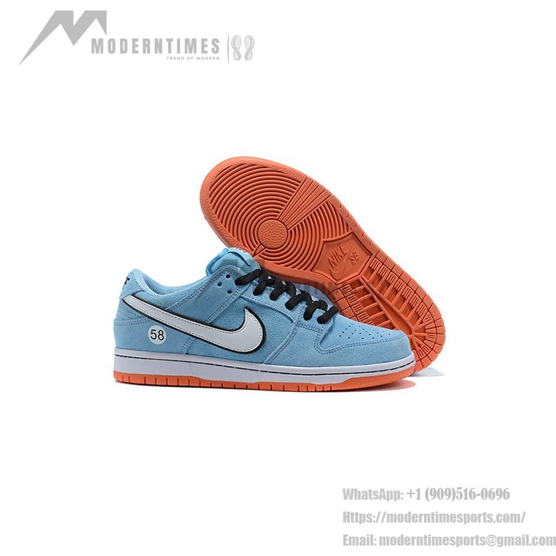 Nike SB Dunk Low "Gulf" BQ6817-401 - Bold and Durable Skate Shoes with Iconic Colors Nike SB Dunk Low "Gulf" Skate Shoes BQ6817-401 - Iconic Gulf Racing Colorway